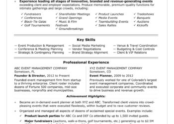 Event Coordinator Resume Objectives