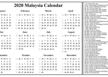 2023 Malaysia Public Holiday Calendar Printable