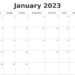 Small January 2023 Calendar Printable