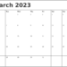 March 2023 Calendar Printable Free