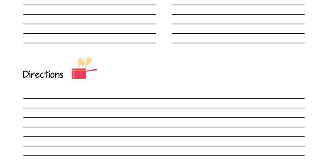 Blank Recipe Template