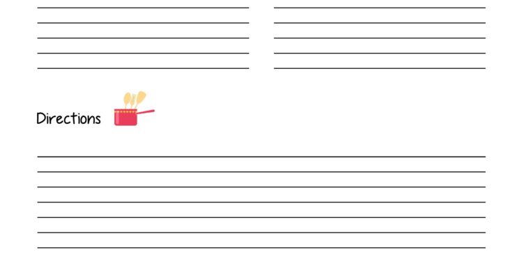 Blank Recipe Template