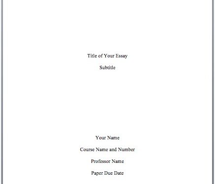 Cover Page for Assignment