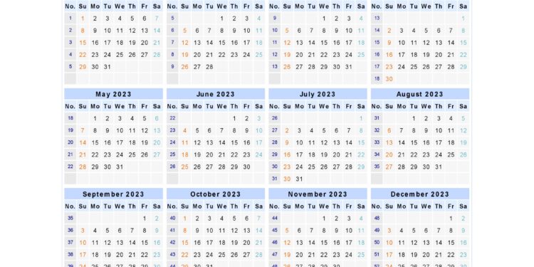 Printable Calendar Free 2023
