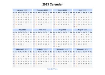 Free Printable 2023 Calendar Templates