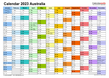 Printable Monthly Calendar 2023 Australia
