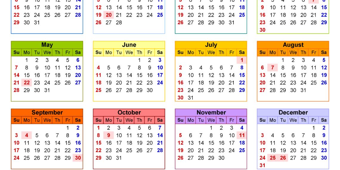 2023 Calendar Canada Printable Pdf