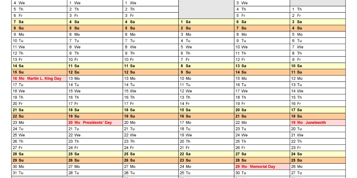 Daily Calendar 2023 Printable