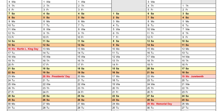Daily Calendar 2023 Printable