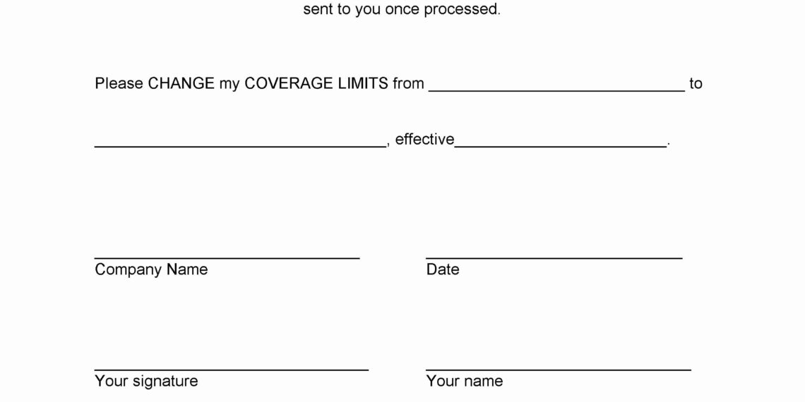 Letter Insurance Template