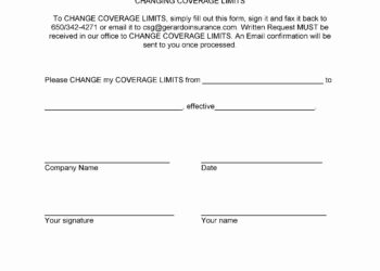 Letter Insurance Template