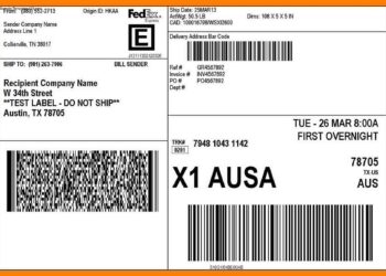 Shipping Labels Template