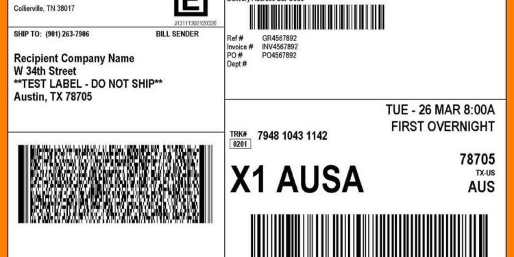 Shipping Labels Template