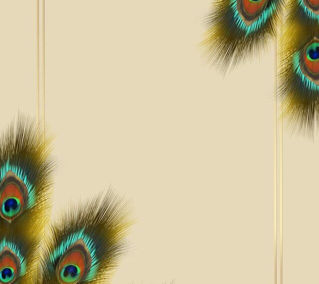 Peacock Invitation Background