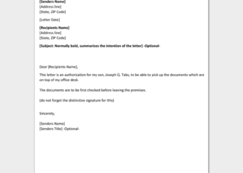 Authorization Letter Sample