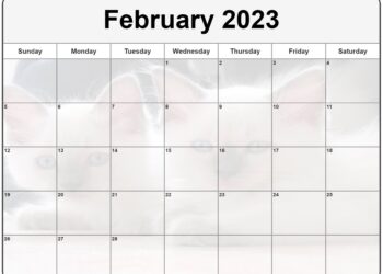 Cute February 2023 Printable Calendar