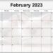 Cute February 2023 Printable Calendar