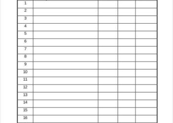 Monthly Sheet Templates