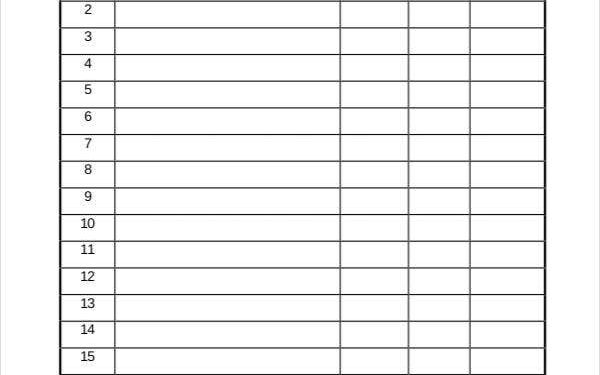 Monthly Sheet Templates