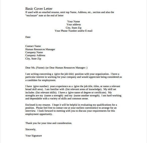 Simple Cover Letter
