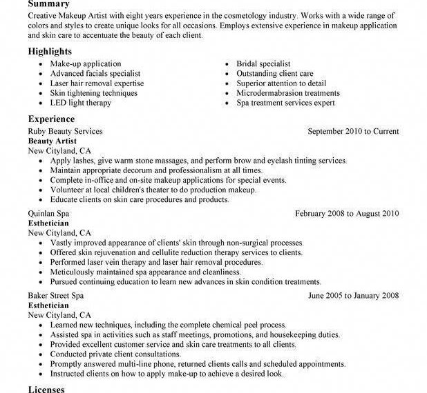 Beautician Resume Skills and Samples