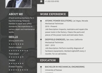 Mechanical Resume Templates