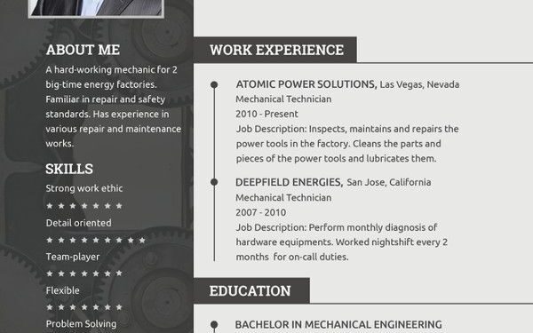 Mechanical Resume Templates