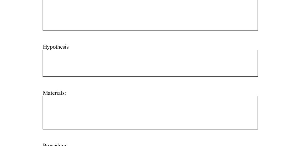 Science Lab Report Template