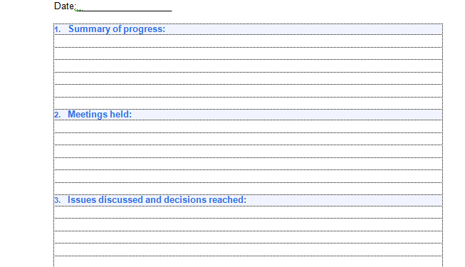 Monthly Report Template