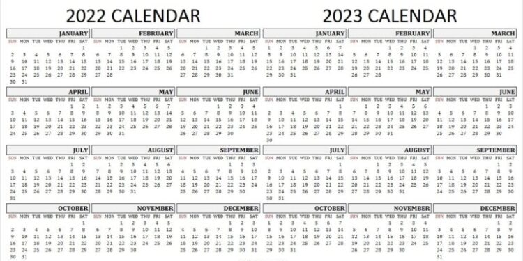 2023 Homeschool Calendar Printable