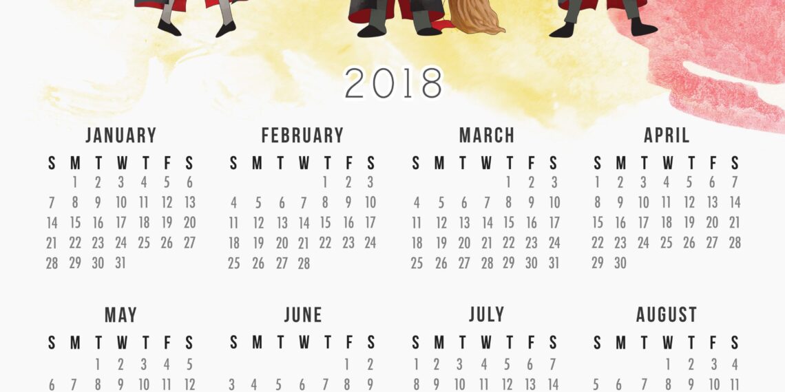 Free Printable Harry Potter Calendar 2023