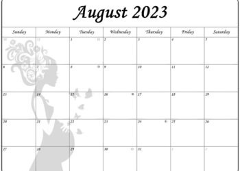 Cute August 2023 Calendar Printable