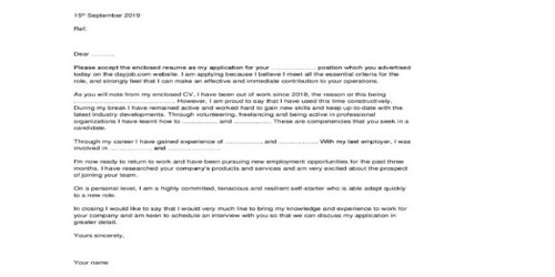 Project Manager for Airline Cover Letter