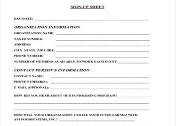 Non Profit Sheet Template
