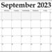 Printable September Calendar 2023