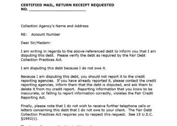 Collection Letter Template