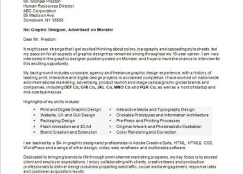 Cover Letter for Graphic Designer