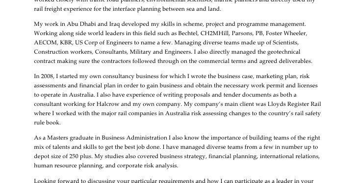 Cover Letter for Environmental Scientist