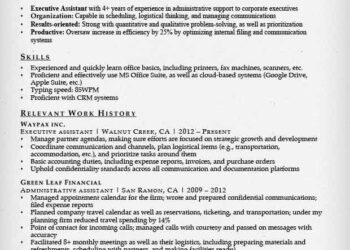Executive Assistant Resume