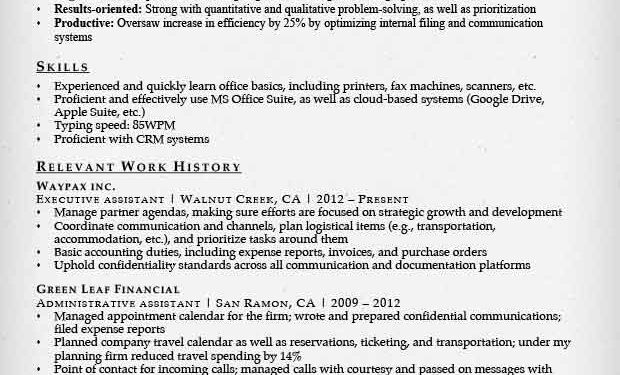 Executive Assistant Resume