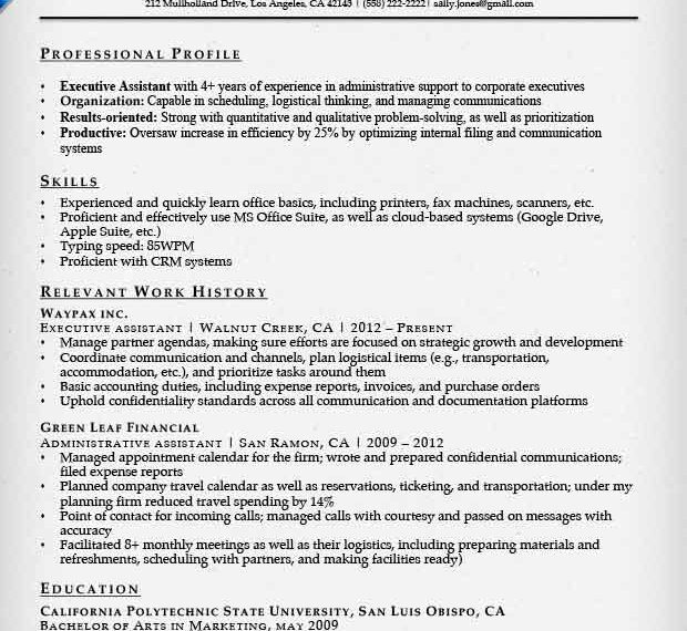 Executive Assistant Resume