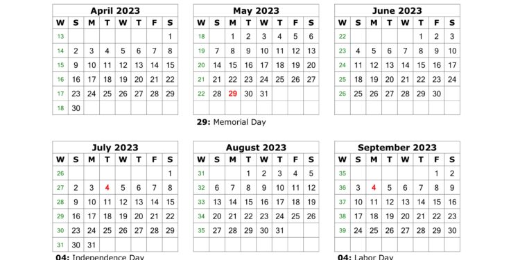 Vertical Printable Calendar 2023 (pdf, word, excel)