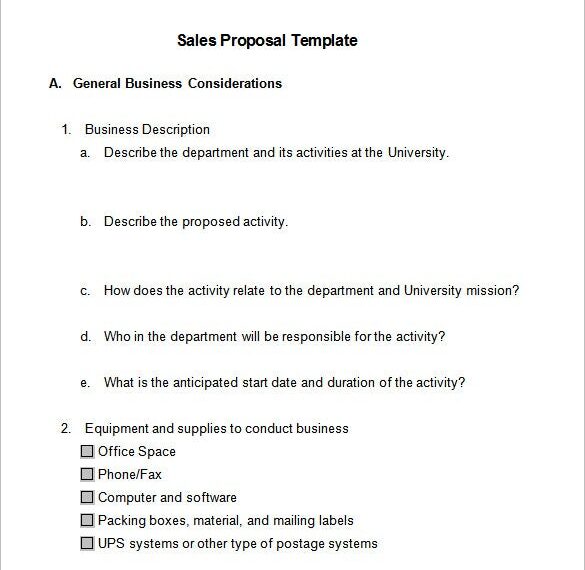 Sales Proposal Outline