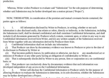 Non-Disclosure Agreement Form