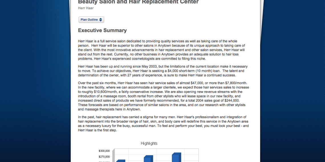 Hair Salon Business Plan