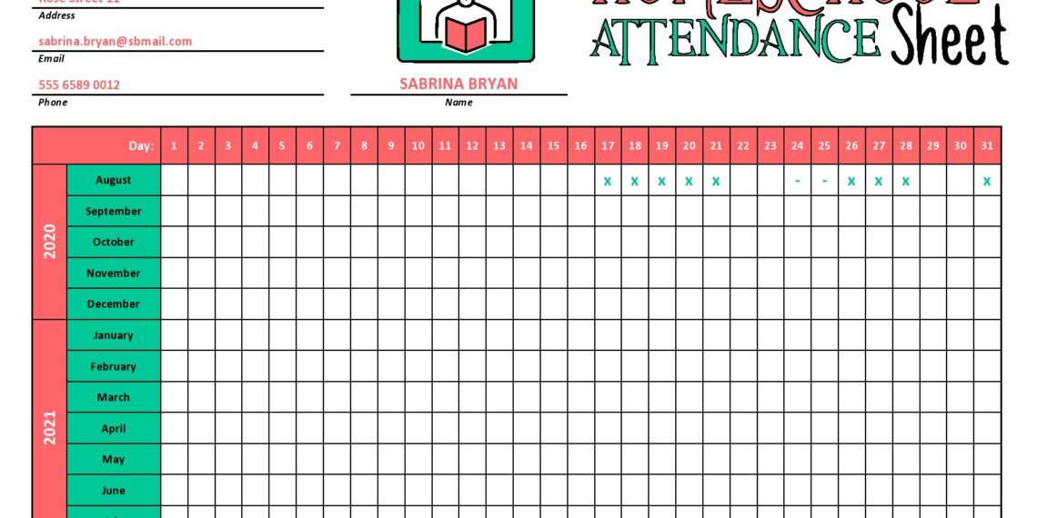 Free Printable Attendance Sheets