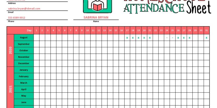 Free Printable Attendance Sheets