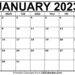 Blank Printable Calendar January 2023