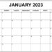 Free January 2023 Calendar Printable