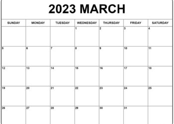 Calendar March 2023 Printable Appointments